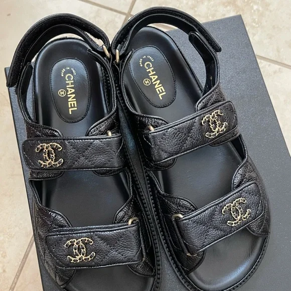 Caviar Black Logo Italian Maxi Sandal Caviar Italian White Logo Maxi Sandal - Ivan Troy main image 3